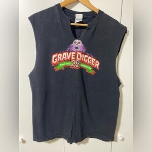 Black Grave Digger Sleeveless T-Shirt Size L